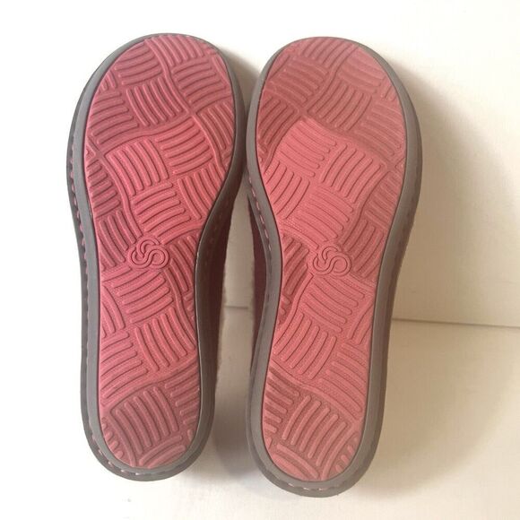 Clarks Cloudsteppers Womens 11 M Outdoor/Indoor Burgundy Slippers Comfort Casual - Picture 12 of 12